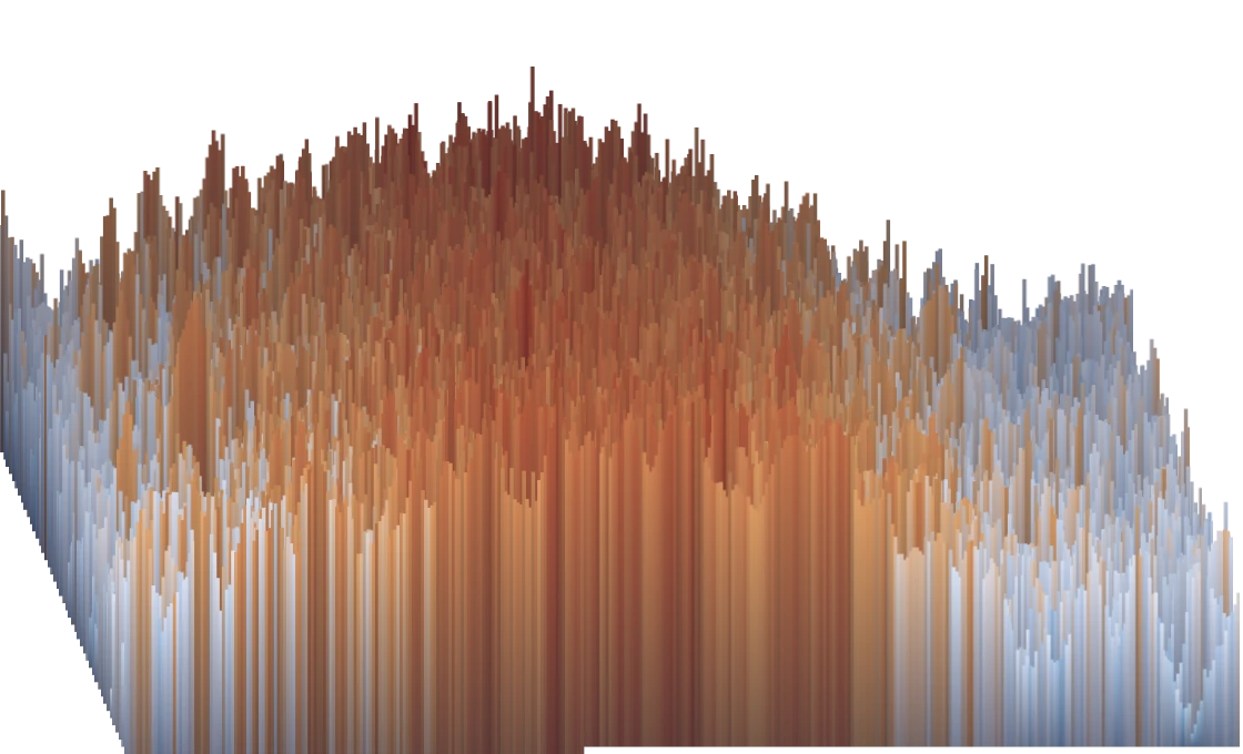 A weather sculpture of a Chicago life: 15,491 daily strips of color, layered year by year